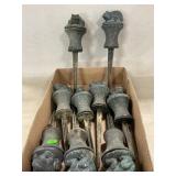 (9) Frog Finial Metal Hose Guides