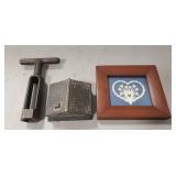 (3) Assorted Vintage Items Including A Curb Box