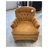 Manor House Orange Velvet Chair