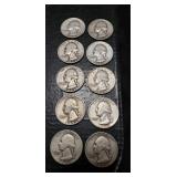 (10) U.S. Silver Quarters (90% Silver)