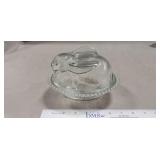 (1) Vintage "Bunny On A Nest" Covered Candy Dish