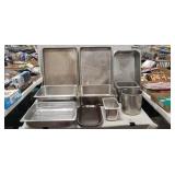 Assorted Commercial Kitchen Stainless Steel Pans