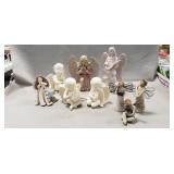 (9) Assorted Angel Figurines, Including (3)