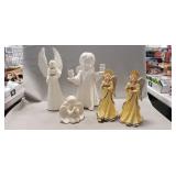 (6) Assorted Angel Figurines (Candle Holders,
