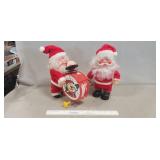 (2) Santa Claus Toys (Battery Operated)