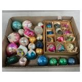 Lot Of Vintage Glass Christmas Ornaments