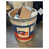 Barrel With Assorted Tools, Extension Cord,