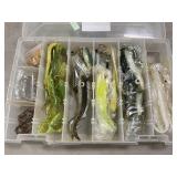 Case With Soft Rubber Fishing Lures