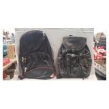 (2) Backpacks (One Leather & One Canvas)