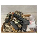 Air Pistol, Camo Gaiters, First Aid Kit
