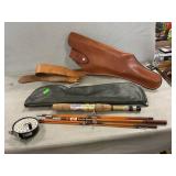 Holster Belt, South Bend Fishing Rod In Zippered