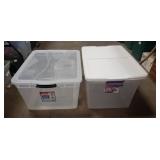 (2) Plastic Storage Containers w/ Lids