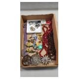 Tray Of Assorted Jewelry & Pins