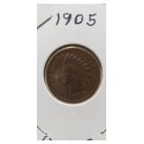 (1) 1905 Indian Head One Cent Coin