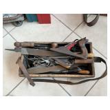 Wooden Box With Plane, Files,