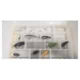 (11) Assorted Fishing Lures w/ Plastic Storage