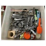 Lot Of Assorted Flatware, Kitchen Utensils