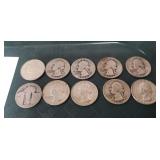 (10) U.S. Silver Quarters (90% Silver)