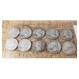 (10) U.S. Silver Quarters (90% Silver)