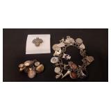 Assorted Jewelry (Some Charms Marked Sterling