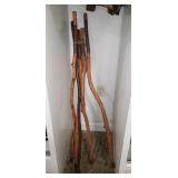 (5) Assorted Walking Sticks (45"-50" Long)