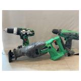 Hitachi Cordless Reciprocating Saw, (2) Cordless