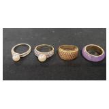 (4) 14K Gold Ladies Rings (UNVERIFIED)