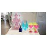 (40) Assorted Plastic Martini Glasses & (2)