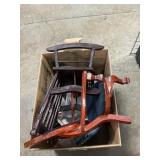 Box Lot With Doll Chairs, Doll Stands, Doll