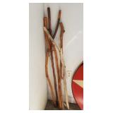 (5) Assorted Walking Sticks (48"-54" Long)