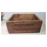 (1) Vintage Wooden Crate (14.5"×12"×6.5")