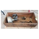 (1) Vintage Wooden Crate (28"×13"×7") & More