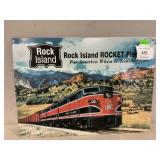 Retro Metal Rock Island Railroad Sign