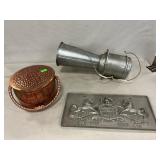 Shoots Auto Horn, Copper-Colored Tin, Metal