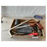 Saws, Mallet, Drafting Set, Assorted Tools