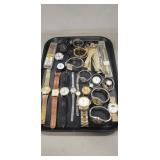 Tray Of Assorted Watches & Watch Bands