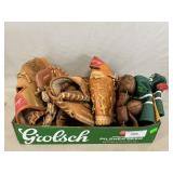 Vintage Baseball Gloves, Including Left-Handed