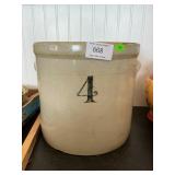 Handled 4-Gallon Stoneware Crock