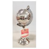 (1) Metal Table Top Globe (13" Tall)