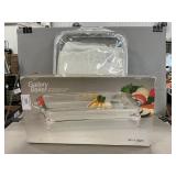 Silverplate Stand With Glass Liner, Lace, Cottn