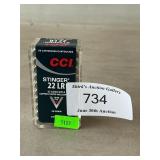 (50) Rounds Of CCI Stinger .22 Long Rifle Ammo
