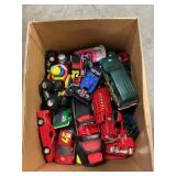 Box Lot With Die-Cast Banks & Vehicles, Plastic