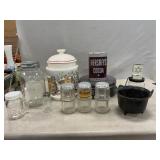 Vintage Nut Grinder, Shakers, Cast Iron Cauldron