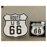 (2) Route 66 Signs