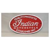 (1) "Indian Motorcycle" Cast Iron Sign (10"×6")