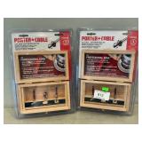 (2) New Porter Cable 3 Pc. Train m & Cut Router