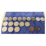 (19) Assorted Vintage U.S.  Coins, (1) 1857 U.S.