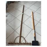 Wooden Hay Rake, Scraper