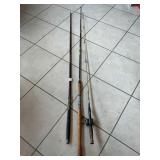(3) Vintage Fishing Rods, (1) Reel