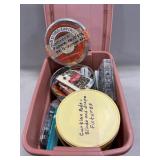 Small Tote With Curtain  & Post cuter Hangers,